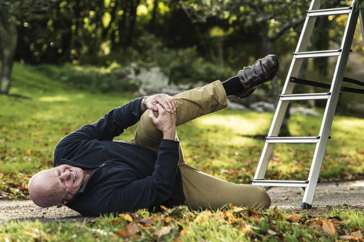 
Someone unexpectedly slips and tumbles from a ladder during gutter cleaning in ulladulla.